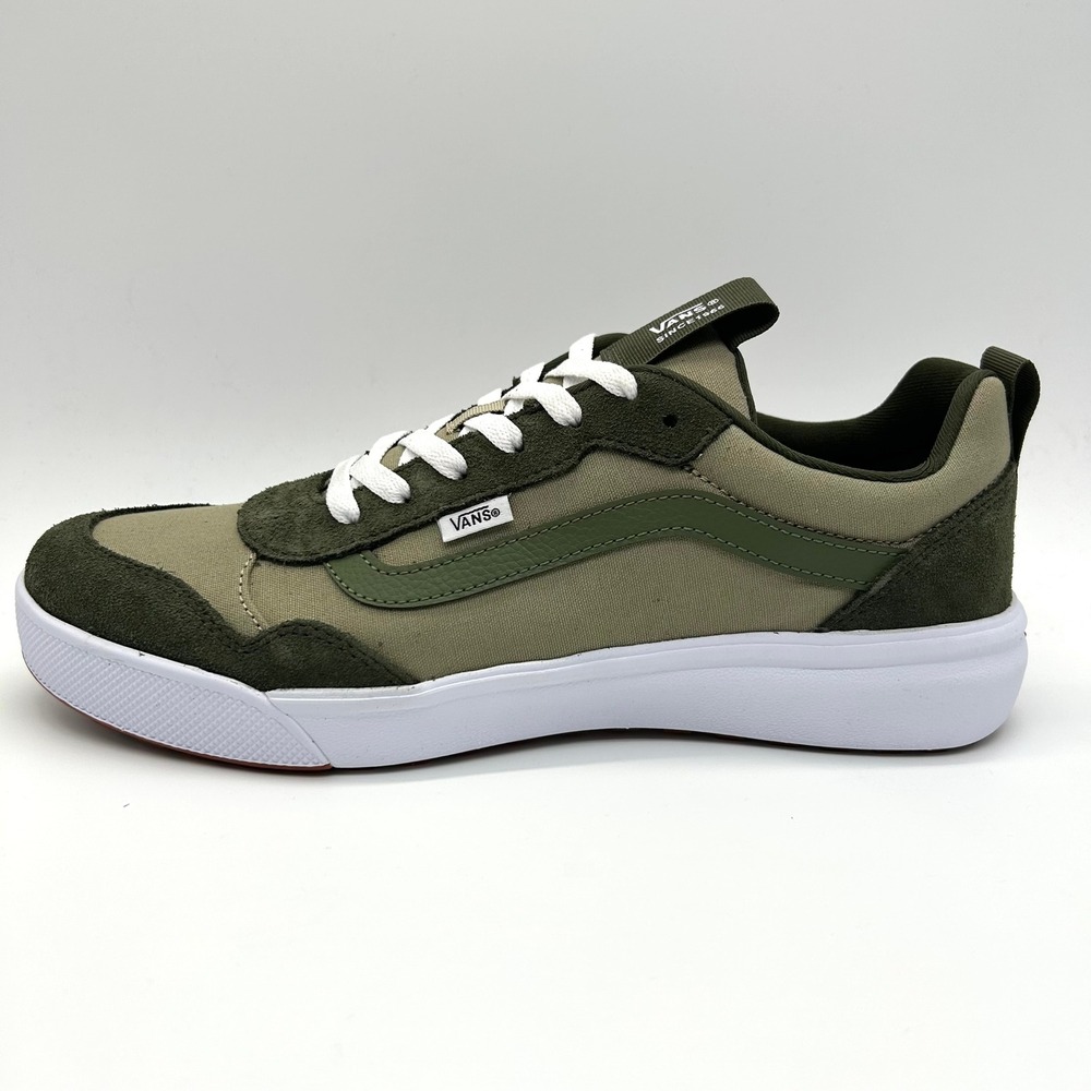 Vans Range EXP Sneakers Mens 12 Green Sport Block Grape Leaf Suede Canvas Shoes